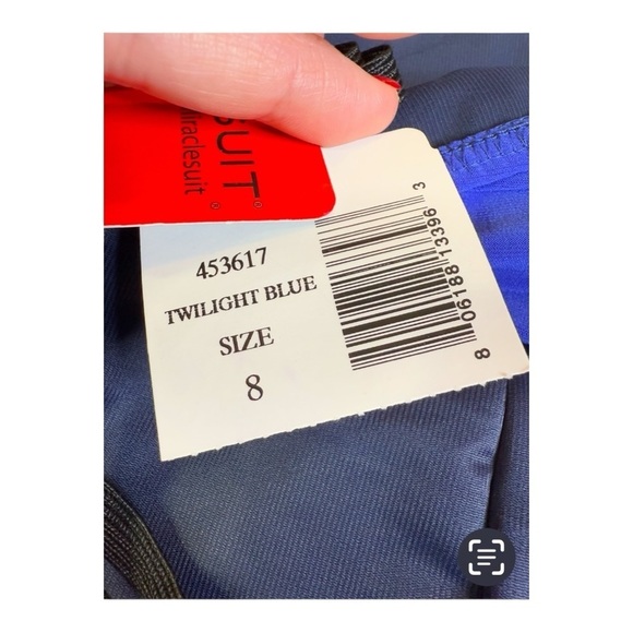 MagicSuit Tummy Control Halter Cinched Waist Colorblock Twilight Blue Size 8 - Picture 9 of 16